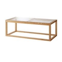 天然木フレームのガラステーブル ｜海外インテリア