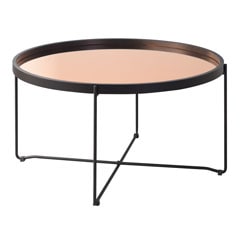 トレー天板のセンターテーブル｜ブラックスチール｜L