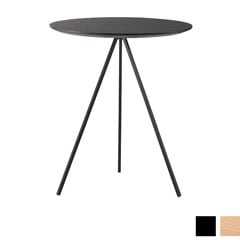 サイドテーブル おしゃれでシンプルなデザイン｜オーク突板×ブラックアイアン