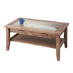 木目を楽しむ天然木のセンターテーブル｜幅90cm