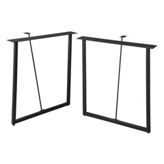 インダストリアルスタイルの黒アイアンフレーム脚｜2脚セット