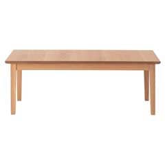 縦目が美しいナチュラルウッドリビングテーブル｜広く使えるローテーブル