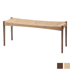 北欧デザインのペーパーコード2人掛けベンチ