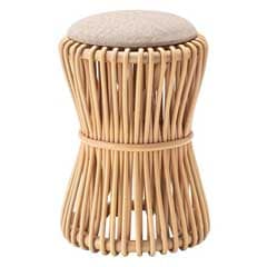 天然ラタンのラウンドスツール｜天然ラタンの風合いを楽しむ