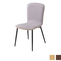 ファブリックとブラックスチールのダイニングチェア｜モダン