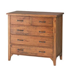 4段チェスト 【幅80cm】 天然木のレトロな家具