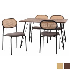 アイアンレッグ×木目調ヴィンテージスタイルのダイニングテーブル｜幅120cm