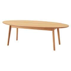 モダン北欧オーバルローテーブル｜曲線美が映えるスタイリッシュなリビングテーブル