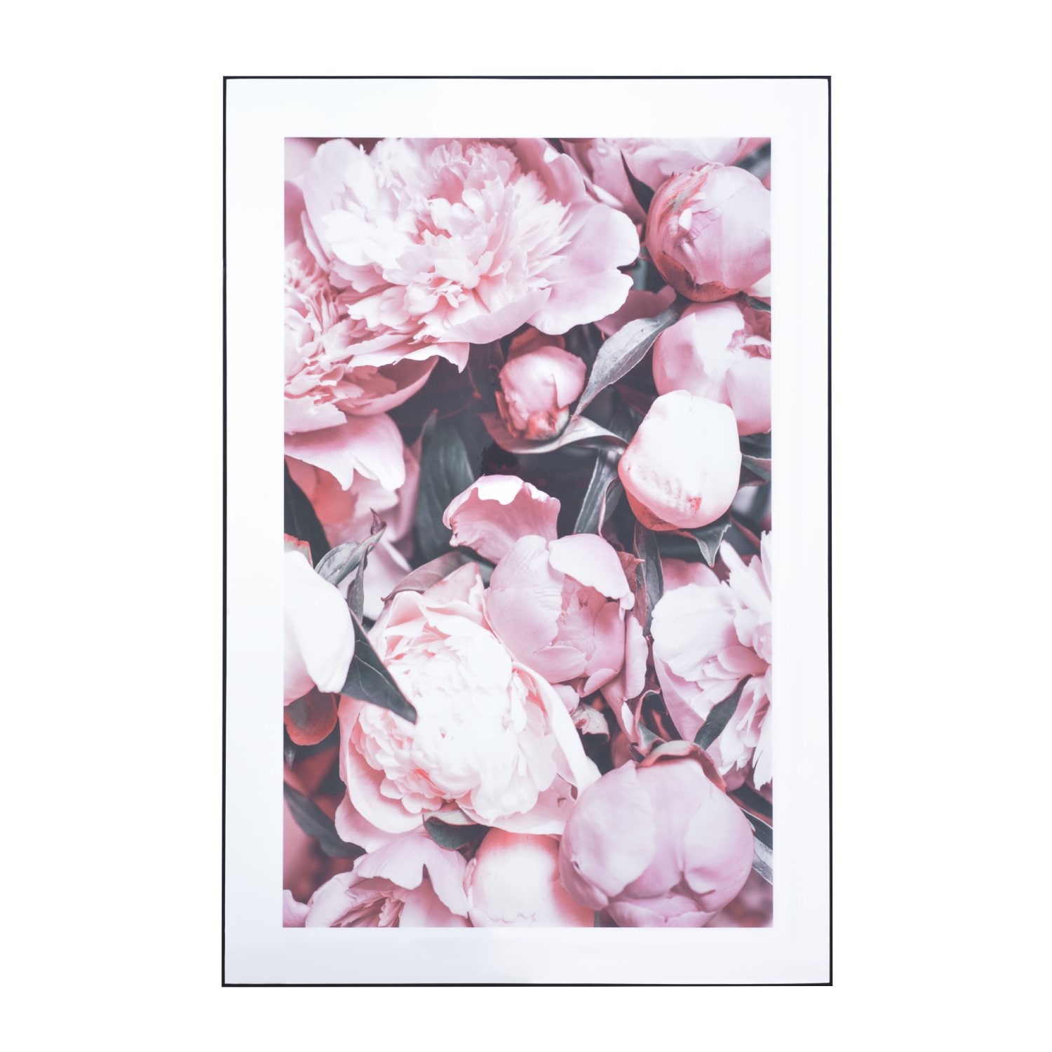 ピオニー咲く華やかなグラフィックアートパネル｜80×120cm