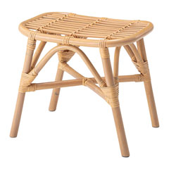 ゆったり座れるラタンスツール｜天然ラタンの美しいデザインと快適な座り心地