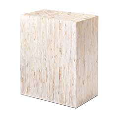 真珠の艶めきが美しいスクエアシェルサイドテーブル