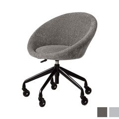 北欧風丸型デスクチェア｜昇降＆キャスター付き