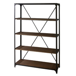 インダストリアル | 4段ラック | ハンマートーン仕上げのスチールフレーム | 幅121cm
