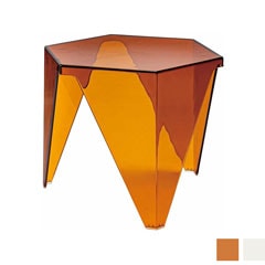 サイドテーブル 多角形 クリア 幅47.5cm 完成品｜ソファサイドをおしゃれ空間に