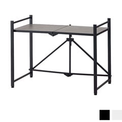 折りたたみ収納ラック｜キャスター付き 3段｜スチールのシンプルデザイン