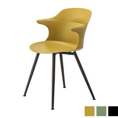 シンプルモダンなアームチェア｜美フォルムと異素材の融合｜ダイニングに映える一脚