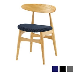 丸みフォルムの背もたれがかわいい北欧風ダイニングチェア