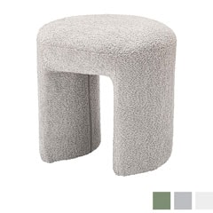 丸型スツール おしゃれ ファブリック 座面高46cm 完成品｜北欧リビングに映える一脚