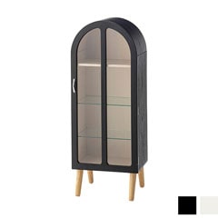 アーチ型ガラス扉のコレクションシェルフ｜北欧ナチュラルな可愛い収納棚