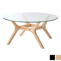 北欧モダンに映えるラウンドガラステーブル｜透明感×抜け感が魅せる主役家具