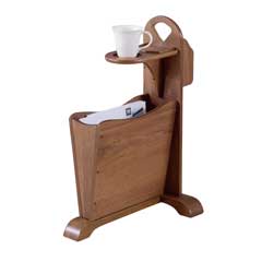 木製サイドテーブル＆マガジンスタンド｜カフェのような寛ぎを