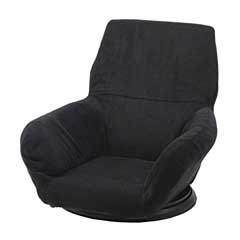 包み込まれる回転式フロアチェア｜バケット構造×折りたたみ収納対応