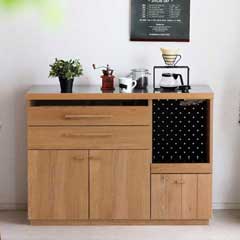 キッチンカウンター ワイド | 幅120cm | 北欧ナチュラル　HW