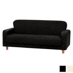 ナチュラルインテリアに馴染む3人掛けソファ｜やわらかなカラーと木脚の組み合わせ