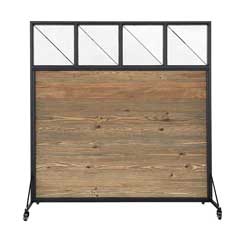 古材×スチールの移動式パーテーション｜ヴィンテージ空間を自在に演出