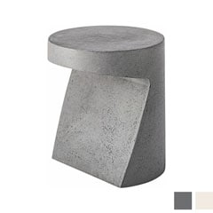 サイドテーブル 丸 コンクリート調 幅35.5cm 完成品｜おしゃれなモダン空間に