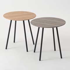 ラウンドサイドテーブル｜モダン空間に映えるコンクリ調モダンインテリア