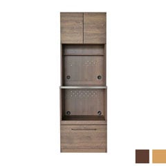 天然木の温もりと機能美を融合したモダンレンジボード｜耐久性を備えた上質収納｜幅60cm