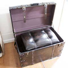 ブラックトランク風収納｜男前ヴィンテージ感漂うL・Sセット