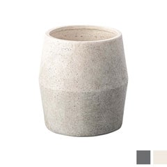 プランターカバー 円柱 コンクリート調 直径30cm 完成品｜リビングや玄関に馴染むモダン鉢カバー
