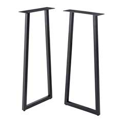 テーブル用スチール脚パーツ｜高さ70.5cm〈アジャスター付き／2本セット〉