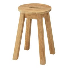 ナチュラルな木目の丸型座面のスツール | Nok