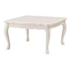 猫脚コタツ｜姫系シャビーな白い優雅さ｜一人暮らしに最適