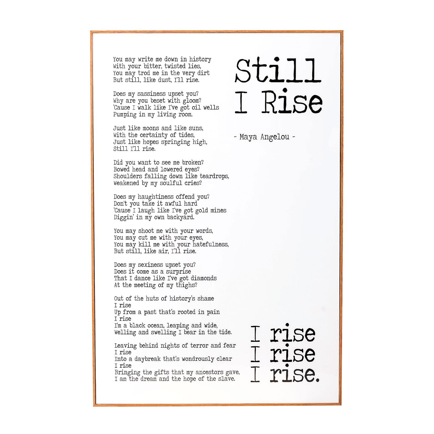 アートパネル｜「Still I Rise」マヤ・アンジェロウ