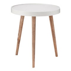 ラウンド型のサイドテーブルL | 北欧グレイッシュトーン