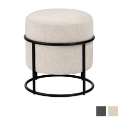 丸型スツール 座面高49cm ファブリック 完成品｜重ねて収納できるスタッキング仕様