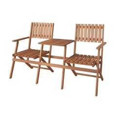 木製のガーデン用リラックスチェア | テーブル付き