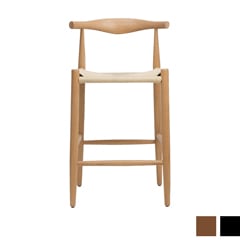 北欧バーチェア カウンター ペーパーコード 木製 座面高75cm 完成品｜おしゃれな店舗やカフェに