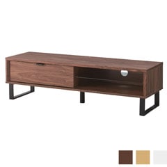 木目調が美しいスチール脚のテレビローボード | 幅120cm