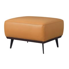 本革張地の高級オットマン | スチール脚