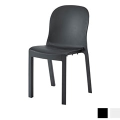 プラスチックダイニングチェア｜座面と背もたれが一体｜滑らかなフォルム