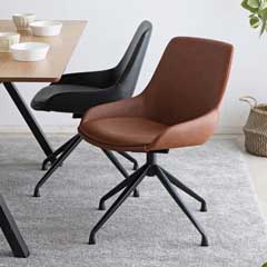 回転式のダイニングチェア｜曲線美が引き立つモダン×ヴィンテージデザイン