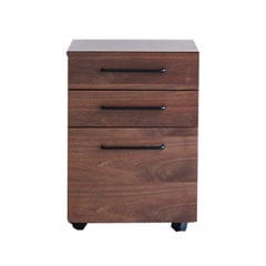 ウォールナットの木目をいかした突板とブラックスチールの組合わせがスマートでおしゃれなワゴン