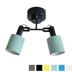 カラフルな2灯シーリングスポットライト | シンプルモダン