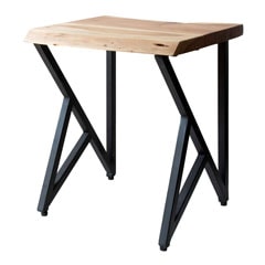 天然木のクールなデザインのアイアンスツール｜ブルックリン