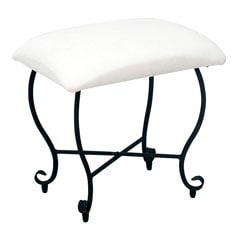 優雅な曲線と猫脚のデザインが魅力のエレガントなアイアンスツール